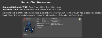 LF: Secret club Necrozma