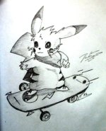 Victory to the good ones..,.. skateboarding Pikachu