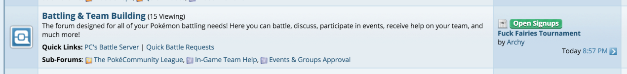 [PokeCommunity.com] Swear Censor for Thread Titles