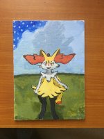 need a critique on a braixen painting