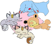 na and alo the meowth, sleeping with tsuki and fen.png