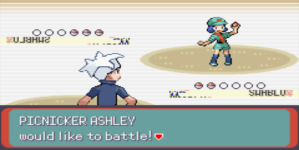 i have a trainer battle graphics glitch