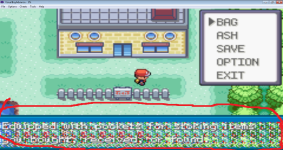 [PokeCommunity.com] Pokemon menu, the blue part is glitched up