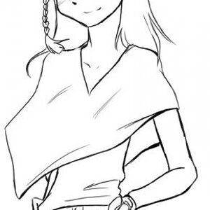 It's Saya. <3 I'm going to color this later.
[RP character.]