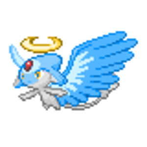 This was one of a series of three "angelic Pokemon" that I created. I personally like this one the best.