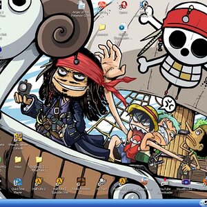 Umm...My awesome Pirates of the Carribean/One Piece desktop lol.