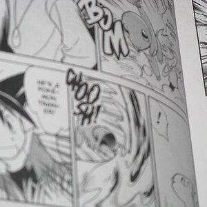 A picture I took of a page from my only Pokemon Adventures comic, Desperado Pikachu. Recognize it? It's my avatar! You can find the full-size version 