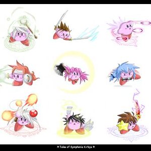 Kirby! In the forms of Tales of Symphonia characters!!!