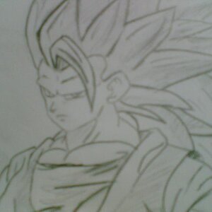 My Perfect Goku SSJ3 drawing. This is the old version. The latest version is Shaded.