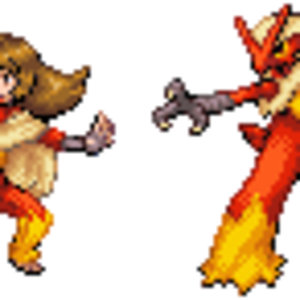 Blaziken and ... the Blaziken girl. o__o;;