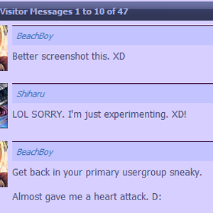 Siggy & I toying around in group memberships. XD