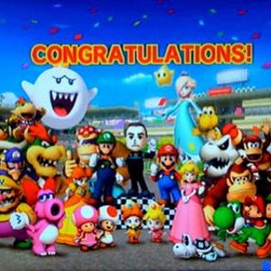 Mario Kart Wii congratulation screen!