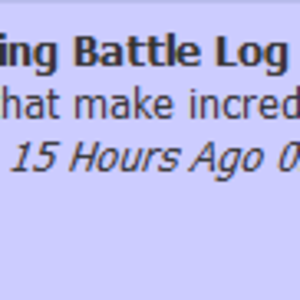 Astonishing Battle Log Creator
To those that make incredible, enjoyable battle logs.