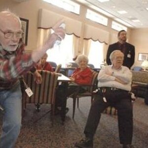 Old people playing wii 4