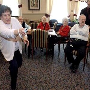 Old people playing wii 12