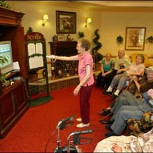 Old people playing wii 14
