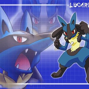 This is a Lucario wallpaper not created by me. I found this on google and decided to keep it as one of my (many) pictures/wallpapers and also on this 