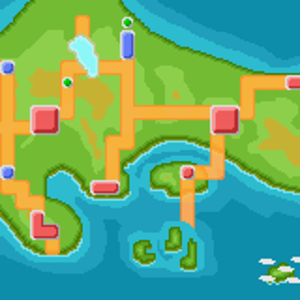 The region map with secret island.