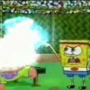 Spongebob takes his Frycook game rage against Patrick.

Moral: Never mess with a sponge.