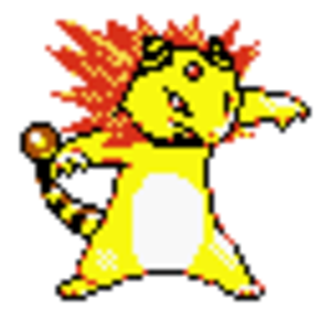 Ampharos + Typhlosion. Made by me. :D