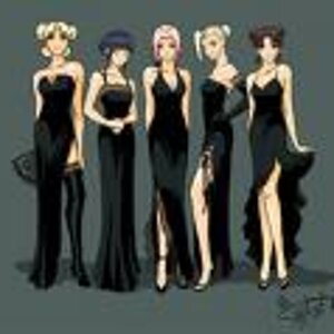 This is Temari in her beautiful dress with her peeps TenTen, Sakura, Ino, and Hinata also in beautiful dresses!!