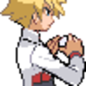 In-Battle sprite of my character about to release a Pokemon.