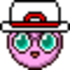 Just a sprite I made of Trozei Jigglypuff wearing Leaf's (FR/LG female) hat.
