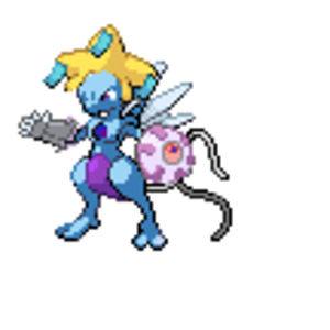 A hybrid of assorted legendaries, Mewtwo, Deoxys, Jarachi, Palkia, Dialga