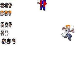 These are my Trainer sprites although I've only done young oak and elm as battle sprites I will do more.