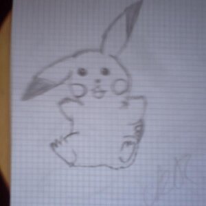 Pikachu drawn by me.