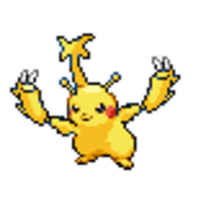 A mixture of Pikachu's body and Heracross's hand and horn.I called it Pikacross.