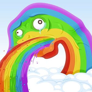 Rainbow puke