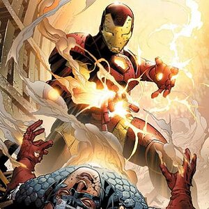 The last battle for Captain America, losing to a former ally, Iron Man.