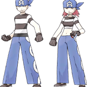 Artwork of two Team Aqua Grunts.