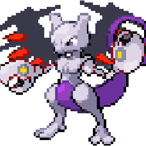 A mixture of Mewtwo's body, Giratina's wings and Scizor's hands. I called it Mewtizor.