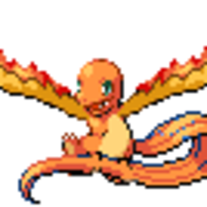 A mixture of Charmander's body, Moltres's wings and Articuno's tail. I called it Charltno.