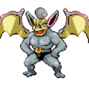A mixture of Machamp's body, Wigglytuff's ears and hair and Charizard's wings. I called it Maggard.
