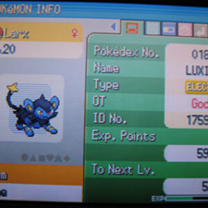Luxiooo. Named for Larxene from Kingdom Hearts. This is my first time training an electric Pokémon with no intention to switch it out for Pichu/Pikach