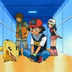 Pikachu from DP, making a Chimchar imitation