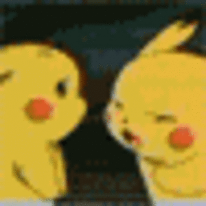 Ash's Pikachu being slapped by his clone (I think, since Pikachu's not attacking back)