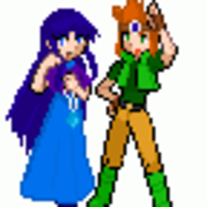 Molly and my characters again.
This time, Baralai and Sonia.