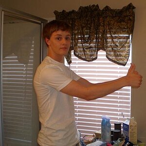 white shirt thumbs up