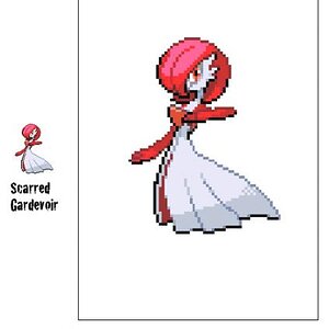 Type: Psychic
Species: Embrace Pokémon
Pokedex entry: missing
notes: This Gardevoir is a rare specimen.  When it's original trainer captured it, the t