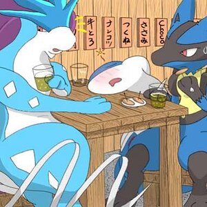 Lucario, Latios and Suicune
