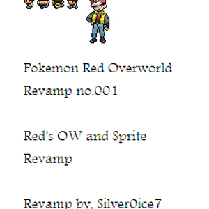 here is a pokemon red revamp Ow and sprite of red. If use please give credit, do not claim as your own.
