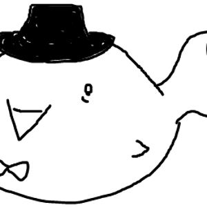 Pedofish with a hat. Made by Superfairy.