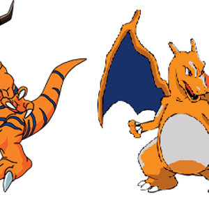 Greymon & Charizard