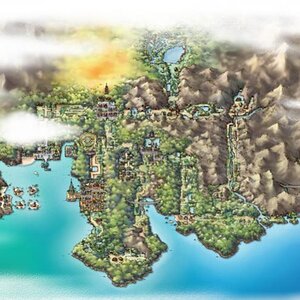 Johto map, official artwork