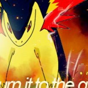 Ah, my first banner ever made.  This is Typhlosion and this lurvly banner was made by Color Me Evil.
