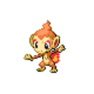 my very close to the original chimchar sprite i just edited his left arm